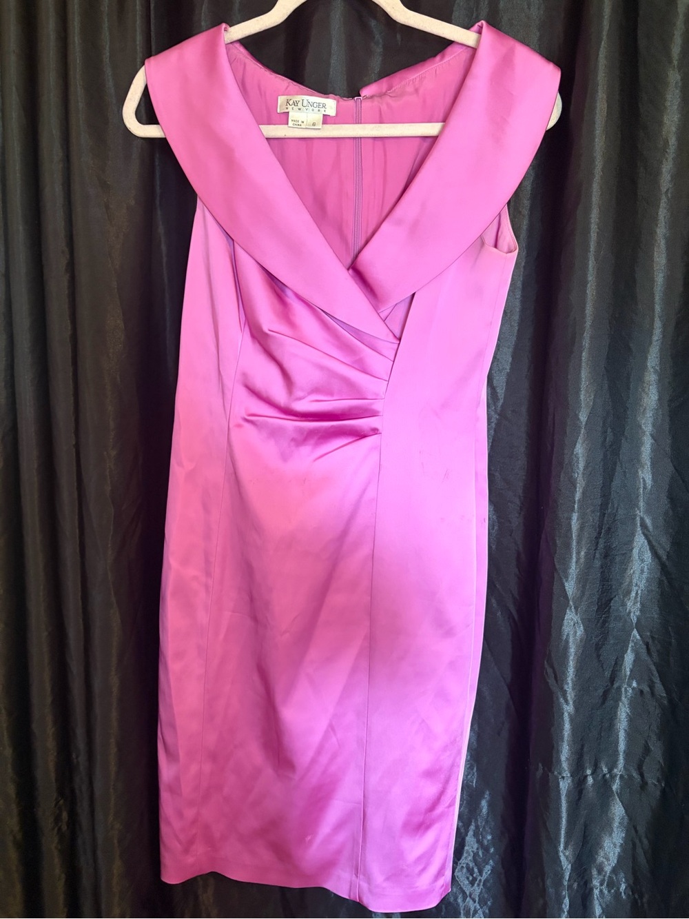 Kay Unger Pink Midi Sheath Dress